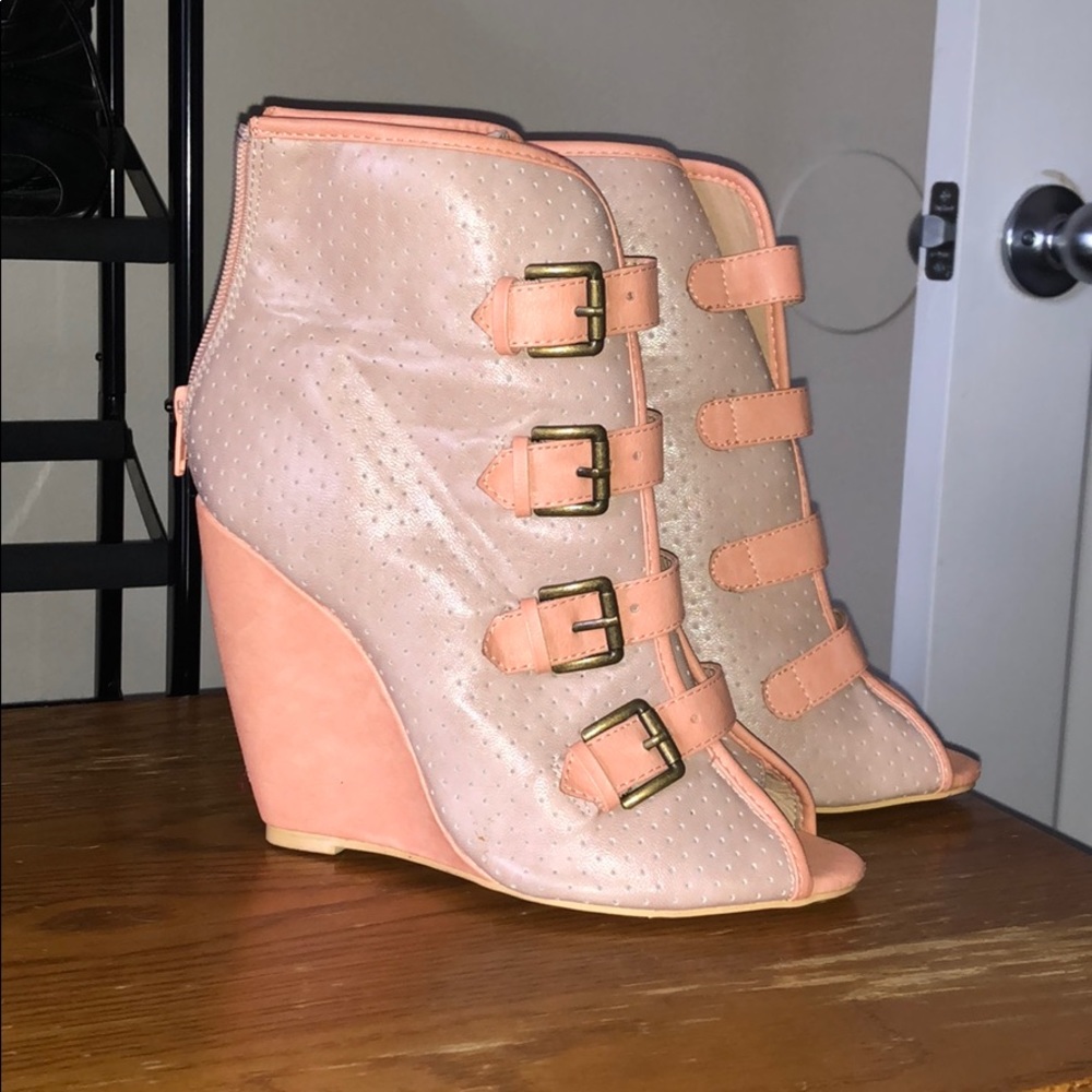 Cute salmon blush colored heels
